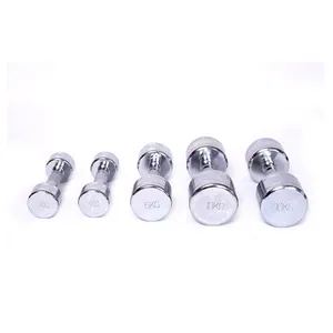 High Quality Weight Lifting Round Head Electroplating Chrome Dumbbells 1kg-10kg