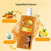 Gel Douche Corporel Exfoliant au Curcuma OEM Transfrontalier 520ml Hydratant Éclaircissant Parfum Fleur d'Oranger
