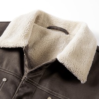 Blouson Bomber Harley en Polyester pour Homme – Style Workwear Ample, Col Rabattu, Épaisseur Doublée en Fausse Laine d'Agneau, Couleur Unie, Chaud et Tendance pour l'Hiver