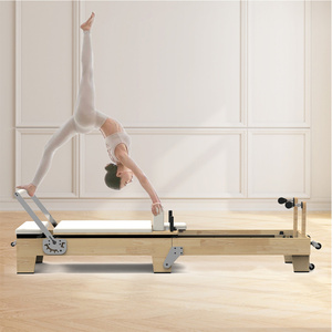 Nouveau Reformer <span class=keywords><strong>de</strong></span> Pilates Pliable en <span class=keywords><strong>Bois</strong></span>, Équipement <span class=keywords><strong>de</strong></span> Fitness Professionnel pour Usage Domestique, Entraînement Privé et Studios <span class=keywords><strong>de</strong></span> Yoga - Product Image 4