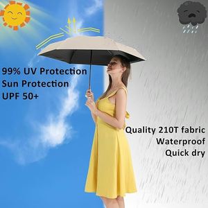 Petit parapluie de voyage compact anti-UV, protection contre la pluie et le soleil UPF 50+, 41 pouces, portable pour femmes et hommes - Product Image 2