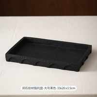 Plateau rectangulaire de luxe en résine artisanale de style Wabi-sabi, ornements, plateau de service pour restaurant, articles décoratifs pratiques