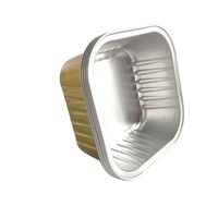 Moules à gâteau miniatures à parois lisses de 180 ml, boîte à cupcakes carrée, moule à dessert carré de petite taille, contenants en aluminium avec couvercle, 6 OZ