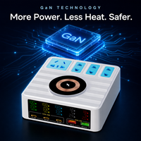 Chargeur USB C GaN avec prises universelles US/EU/UK, pour la maison, le bureau, vente en gros, directement de l'usine