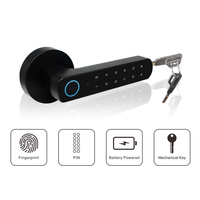 Manija de cerrojo de cerradura de puerta WiFi inteligente Tuya con código y control de acceso de huellas dactilares para oficina, hogar o edificio