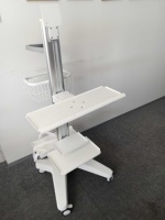 Chariot de travail mobile, chariot pour ordinateur portable, table d'hôpital, chariot à hauteur réglable, chariot pour ordinateur