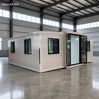 Maison préfabriquée moderne de 20 pieds, alimentée à l'énergie solaire, petite maison conteneur extensible pour complexe hôtelier résidentiel