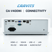 Projecteur laser DLP CAAVITS OEM 4000 ANSI Lumens WXGA Android 11 WiFi pour salles de réunion d'entreprise