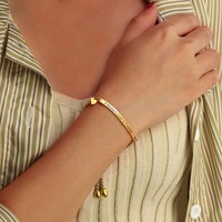 Bracelets en acier inoxydable en gros, vierges, gravables au laser, ajustables pour femmes