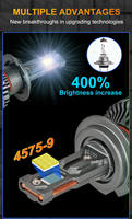 F4 300W 100000LM Led Lumière H4 9005 9006 Triple tubes en cuivre H8 H7 Led Ampoule 9005 9006 Car Auto H7 Led 12v H4 Led Phares de voiture