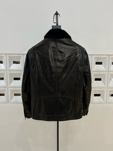 Nueva Chaqueta <span class=keywords><strong>de</strong></span> <span class=keywords><strong>Hombre</strong></span> Vintage <span class=keywords><strong>de</strong></span> Plumón <span class=keywords><strong>de</strong></span> Ganso y Piel <span class=keywords><strong>de</strong></span> Oveja, Chaqueta Corta <span class=keywords><strong>de</strong></span> Cuero Genuino con Cuello Cuadrado y Detalles <span class=keywords><strong>de</strong></span> Piel <span class=keywords><strong>de</strong></span> Visón - Product Image 2