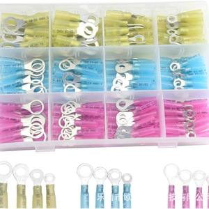 Terminales de Anillo de Cobre Puro 10-22 AWG, Impermeables, Aislados, Estilo Europeo, 200 Piezas, Bloques de Terminales - Product Image 2