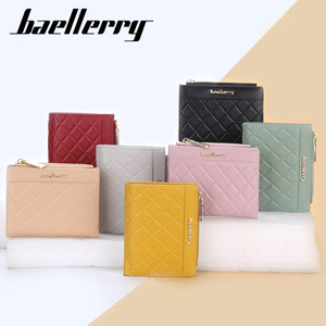 กระเป๋าสตางค์ผู้หญิง Baellerry แบบสั้น ลายเพชร หนัง PU ทรงบาง ซิปใส่เหรียญ ใช้ได้ทุกวัน - Product Image 4
