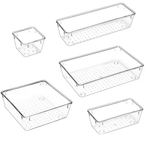 Free Combination Storage Box Set PS Drawer Arrangement Cell Set DIY Organizer Tray Clear Acrylic Multi-purpose Household Divider