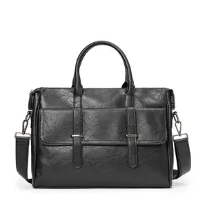 2023 new business casual briefcase simple one-shoulder cross-body trendy handbag men's computer bag