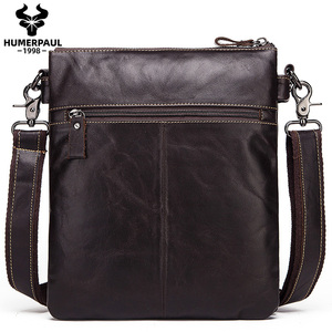 Sacoche Messager Classique Rigide en Cuir Véritable pour Homme, Grande Capacité pour Ordinateur Portable, avec Fermeture Éclair, Portable, de Luxe - Product Image 2