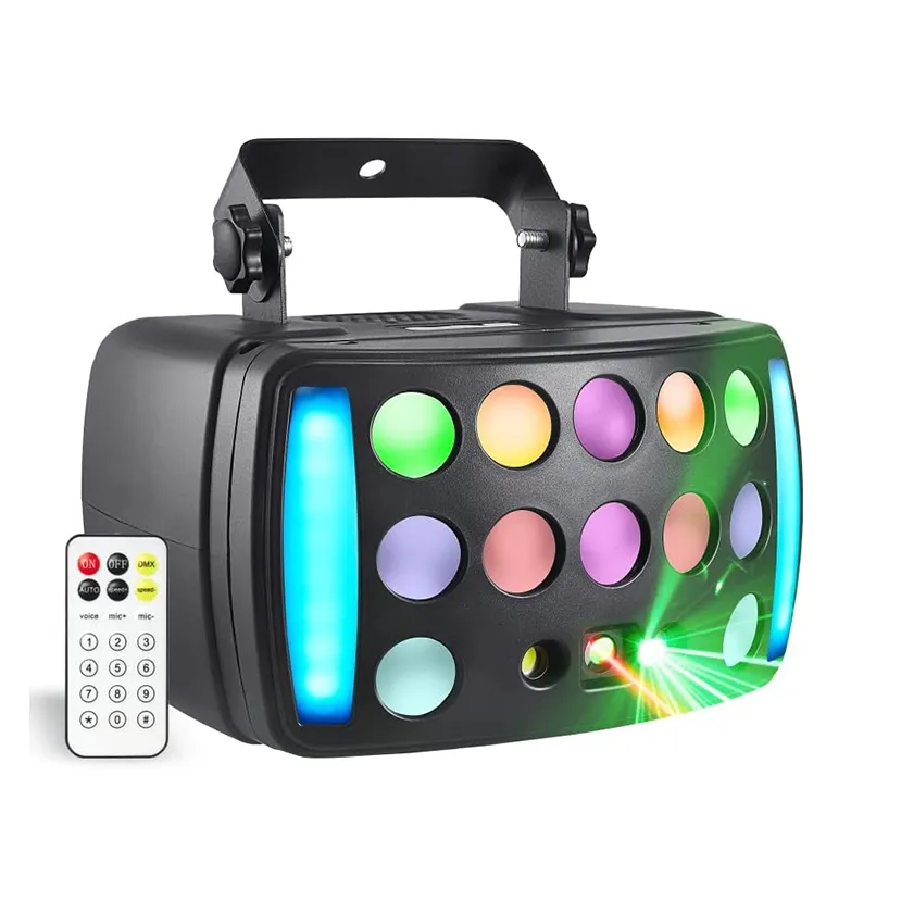 4 in 1 LED Effect Laser Flash Gobo Strobe Butterfly Light DMX512 Disco Club factory stage light