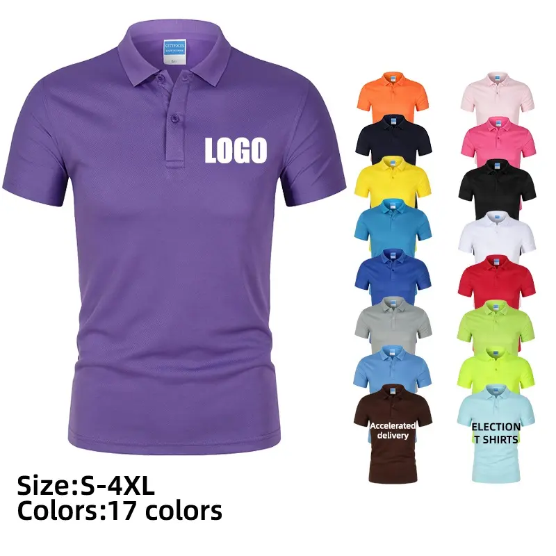 Sublimation Blank 100% Cotton Quick Dry Fit Golf Shirt Design Adults Men' Polyester Polo Tee T Shirts Plain Custom Printing