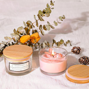 Envases de Vidrio Transparente Negro de 18 oz para Velas, Frascos de Vidrio Vacíos con Tapa, Boca Ancha, Color Personalizado, Alta Calidad - Product Image 4