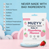 Comprimés de dentifrice à base de plantes à croquer du fabricant OEM de Chine Nano Hydroxyapatite fraise sans plastique pour les enfants