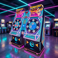Machine musicale d'arcade à réaction rapide avec bouton magique, à monnayeur, jeu de combat solo, avec récompense par points, jeu de frappe de haricots, version anglaise