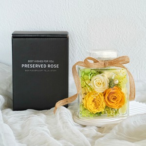 Ramo de Rosas Eternas <span class=keywords><strong>Wafa</strong></span> en Jarrón Perfumado, Regalo con Flores Secas para Bodas, Cumpleaños, Graduaciones, Inauguraciones y Fiestas - Product Image 3