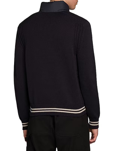 <strong>Navy</strong> Blue <strong>Padded</strong> Down Knit Cardigan Cotton Sweaters Down <strong>Jacket</strong> Puffer Zip Front Bomber <strong>Jacket</strong> for Men <strong>Women</strong> - Product Image 4