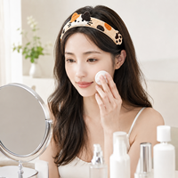 Pince à cheveux personnalisée style japonais avec broderie de chat et bande auto-agrippante, support de franges animaux personnalisé, vente en gros
