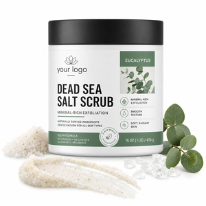 Exfoliante de Sal del Mar Muerto con Eucalipto, Elimina la Textura Áspera, Enriquecido con Minerales, Nutre, Suaviza e Hidrata Todo Tipo de Piel - Product Image 1