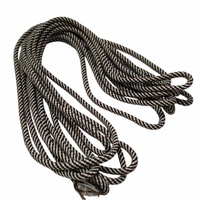 Cordon rond tressé bicolore 100 % polyester de 6 mm pour emballage, lacets et cordons de sweat-shirt