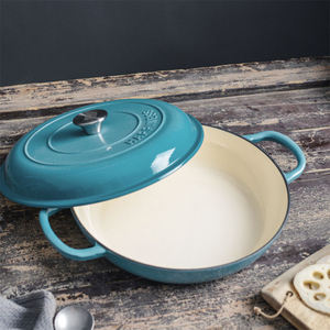 <span class=keywords><strong>Salud</strong></span> y protección del medio ambiente Recubrimiento de ollas fundidas de <span class=keywords><strong>hierro</strong></span> Cazuelas Cocina Olla antiadherente para mariscos - Product Image 5