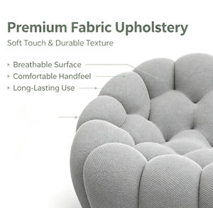 Canapé nuage moderne en tricot nid d'abeille 3D, fauteuil paresseux sans structure, chaise simple au sol pour salon et chambre à coucher - Product Image 2