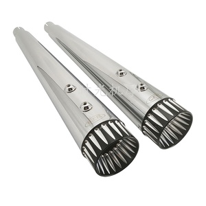 ส่วนท้ายท่อไอเสีย CFR แบบสองไฟสีเงินสำหรับรถขับบนถนนร่อนขนาดใหญ่ - Product Image 1