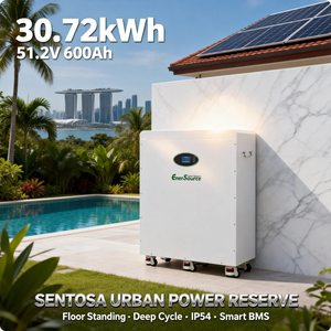 Batterie solaire 48V 51.2V 600Ah 30kWh pour système solaire hybride, sur pied avec roues - Product Image 5