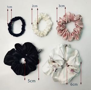 Luxury 100% Mulberry Silk Scrunchies Women Custom Oem/Odm Accessories Bulk Hair Ties - Product Image 2