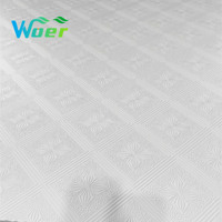 Tuiles de plafond en PVC 3D carrées modernes imperméables pour la décoration artistique des plafonds d'hôtel