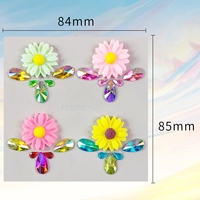 Vente en gros Festival Party Body Art Strass Visage Gemme Strass Autocollant Fleur Arc-En-Ciel Bijoux Auto-Adhésif Strass Gemme