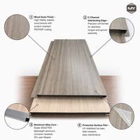 Panel de Techo de Aluminio con Ventilación y Ranuras en Forma de Lengüeta con Acabado de Madera MEIYU