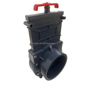 ПВХ слайд клапан нож запорный клапан сварочное соединение ручное управление DN65 - Product Image 3