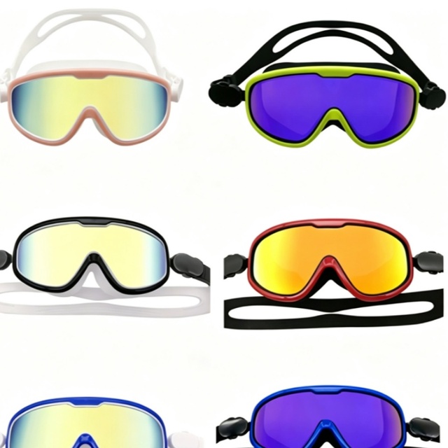 Adult Full-Face Swim Goggles Waterproof Swimming Goggles Silicone Swim Glasses for Men Women Protective Eyewear