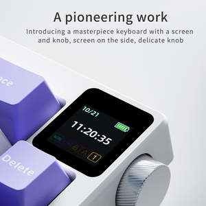 Ajazz สวิตช์ Dreamweaver AK650 (โรงงานถ่าน-กระดานชนวน-มัสตาร์ด) Tri-Mode W/ OLED Display RGB DIY - Product Image 4