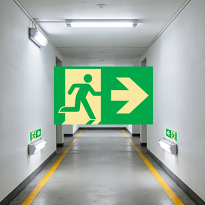 Señal de Salida de Emergencia Fluorescente de Seguridad para Exteriores, Señal de Salida de Emergencia Luminosa Verde Personalizada, Tablero Luminoso que Brilla en la Oscuridad - Product Image 6