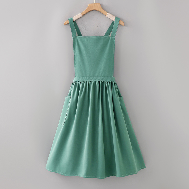 GreenLZ655Puro cotone con cinturino incrociato stile principessa