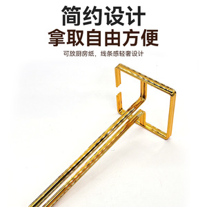 Porta fazzoletti da tavolo in metallo dorato stile nordico, porta rotoli <span class=keywords><strong>di</strong></span> <span class=keywords><strong>carta</strong></span>, portaoggetti per ristorante - Product Image 2