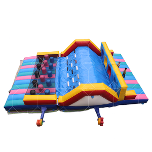 หลักสูตรอุปสรรคเป่าลม PVC พร้อมสไลเดอร์มังกรสไลด์ประสบการณ์บ้านเด้งที่สมบูรณ์แบบ - Product Image 2