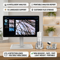 Analyseur capillaire AI à imagerie trispectrale 10X à 200X avec fonction UV et impression de rapports