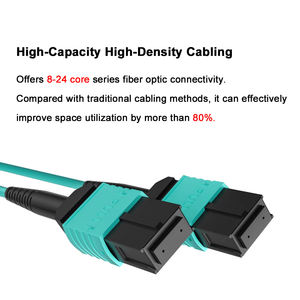 Cavo <span class=keywords><strong>Patch</strong></span> Universale in Fibra Ottica 15m MTP MPO OM3 OM4 UPC APC Femmina per Infrastrutture e Implementazioni Aziendali - Product Image 3