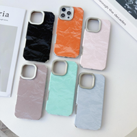 Coque de téléphone antichoc colorée scintillante effet froissé avec cadre d'objectif argenté pour iPhone 18/17/16 Pro Max – Coque mate anti-chute – Offre Spéciale