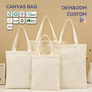 Bolsa de Compras Ecológica Personalizada, Bolsa de Tela de Algodón Orgánico Lisa con Logotipo - Product Image 1