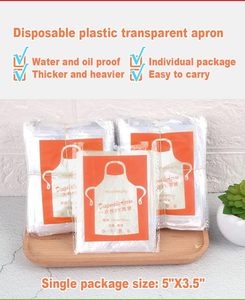 Tradeport HCPACK <b>Disposable</b> LDPE Plastic <b>Aprons</b> Embossed Hand Length Handle Model 2025062002 Accept Custom Order for Exhibition - Product Image 3